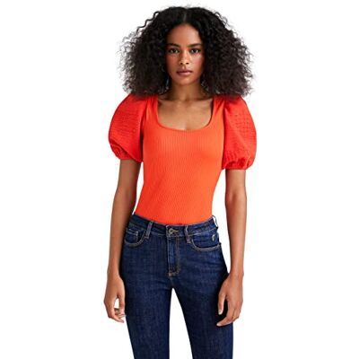 Desigual Dam Body Blouse, apelsin, XS Desigual Dam Body Blouse, apelsin, XS