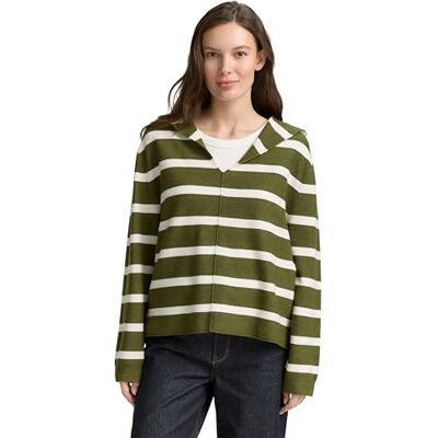 TOM TAILOR damtröja, 38587 – Big Green Knit Stripe, 3XL TOM TAILOR damtröja, 38587 – Big Green Knit Stripe, 3XL
