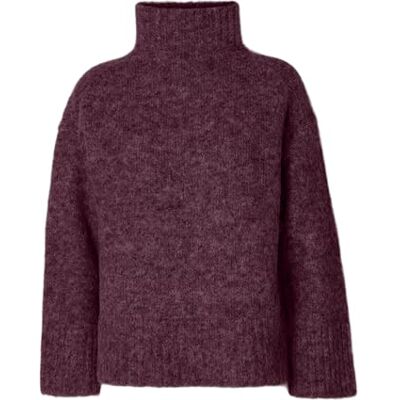SELECTED FEMME Slfgabriella Ls Knit High Neck Noos, Fig, XXL SELECTED FEMME Slfgabriella Ls Knit High Neck Noos, Fig, XXL