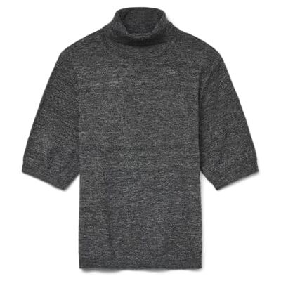 VERO MODA Vmmarina 2/4 rulle hals tröja Noos, Mörkgrå melange, L VERO MODA Vmmarina 2/4 rulle hals tröja Noos, Mörkgrå melange, L