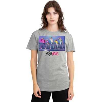 KPop Demon Hunters kvinnors Saja Pojkar Soda Pop Dance Dam T-shirt, vit T-shirt, Atletisk Heather, XXL KPop Demon Hunters kvinnors Saja Pojkar Soda Pop Dance Dam T-shirt, vit T-shirt, Atletisk Heather, XXL