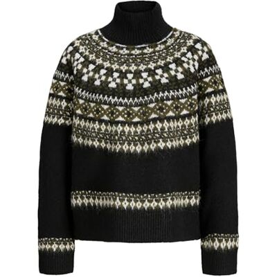 JACK & JONES High Neck Knit Jxkristin tröja med hög hals, svart, XL dam, svart, XL JACK & JONES High Neck Knit Jxkristin tröja med hög hals, svart, XL dam, svart, XL
