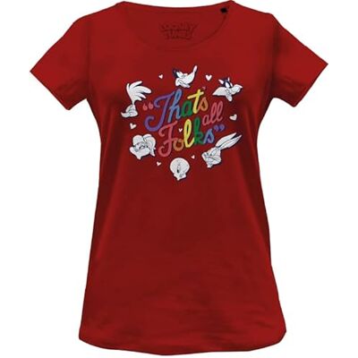 cotton division T-shirt dam, Färg: röd, L cotton division T-shirt dam, Färg: röd, L