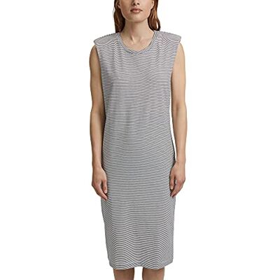 ESPRIT Collection Jerseyklänning med axelkuddar, Vit, XS ESPRIT Collection Jerseyklänning med axelkuddar, Vit, XS