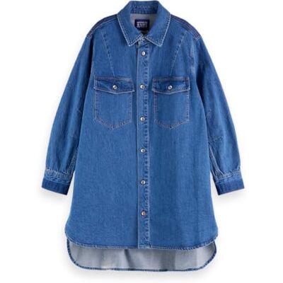Scotch & Soda damers tvättad denim mini skjorta klänning – konst från The Heart vardaglig klänning, Konst från hjärtat V439, 66 Scotch & Soda damers tvättad denim mini skjorta klänning – konst från The Heart vardaglig klänning, Konst från hjärtat V439, 66