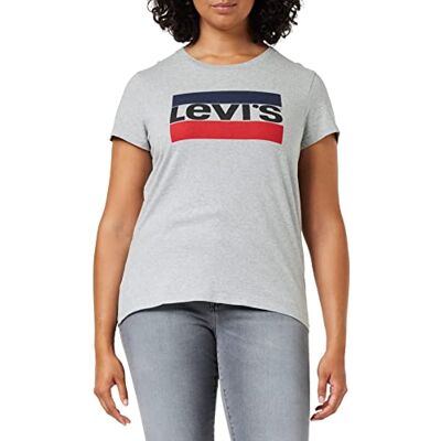 Levi's The Perfect Tee T-Shirt dam, Sportswear Logo Heather Grey, L Levi's The Perfect Tee T-Shirt dam, Sportswear Logo Heather Grey, L