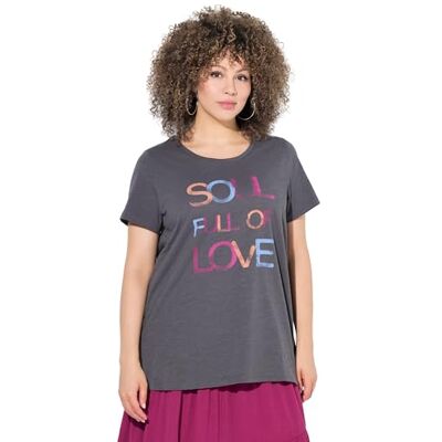 Ulla Popken gs1 data protected company 406978700005 dam T, tryck på framsidan, Soul Full of Love Shirt, Grafitgrå, 42-44 Ulla Popken gs1 data protected company 406978700005 dam T, tryck på framsidan, Soul Full of Love Shirt, Grafitgrå, 42-44