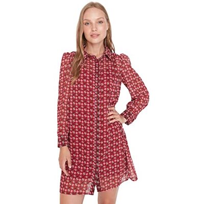 Trendyol Trendyl Dam, dam, plusstorlek, midi, standard, reverskrage, tyg, storlekar, klänning, svart, 38 Trendyol Trendyl Dam, dam, plusstorlek, midi, standard, reverskrage, tyg, storlekar, klänning, svart, 38