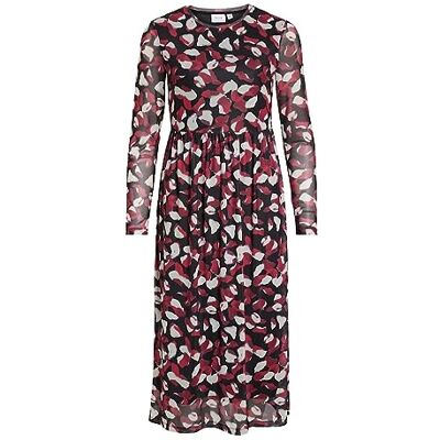 Vila dam Vivoletta Lau L/S Midi Dress/Su Sommarklänning Vila dam Vivoletta Lau L/S Midi Dress/Su Sommarklänning