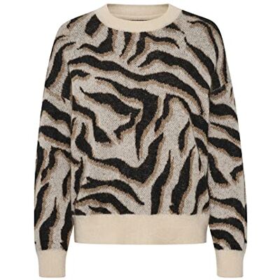 Part Two RanimPW PU Pullover, svart jaquard, stor dam Part Two RanimPW PU Pullover, svart jaquard, stor dam