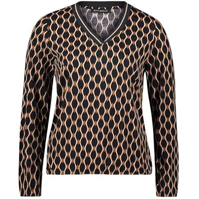 Betty Barclay T-shirt för kvinnor, Svart/beige, 36 Betty Barclay T-shirt för kvinnor, Svart/beige, 36