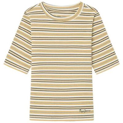 Pepe Jeans Tjej Trudy T-shirt, Vit (Mousse vit), 4 år Pepe Jeans Tjej Trudy T-shirt, Vit (Mousse vit), 4 år