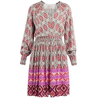 ISHA TRADE isha Dam midiklänning 19323096-IS01, LILA flerfärgad, XS, Midiklänning, XS ISHA TRADE isha Dam midiklänning 19323096-IS01, LILA flerfärgad, XS, Midiklänning, XS