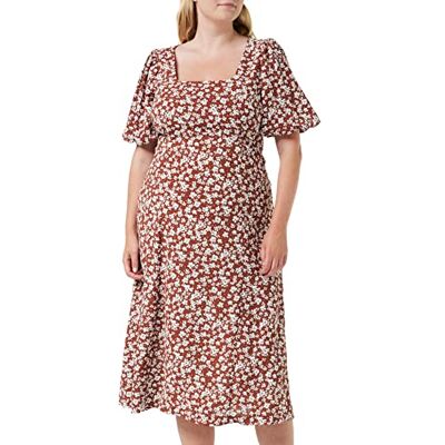Louche Dam Nadine-Pretty-Woman-klänning, Brun, 34 Louche Dam Nadine-Pretty-Woman-klänning, Brun, 34