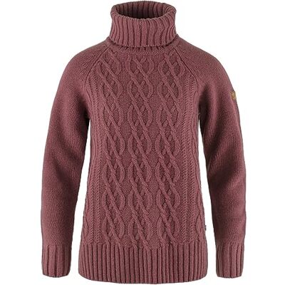 Fjällräven Fjallraven 84793-410 Övik kabelstickad rullhals W sweatshirt dam Mesa lila storlek XS Fjällräven Fjallraven 84793-410 Övik kabelstickad rullhals W sweatshirt dam Mesa lila storlek XS