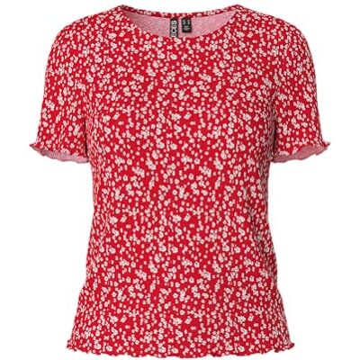 PIECES Pcflora Ss O-Neck Top Bc, Klubb, L PIECES Pcflora Ss O-Neck Top Bc, Klubb, L
