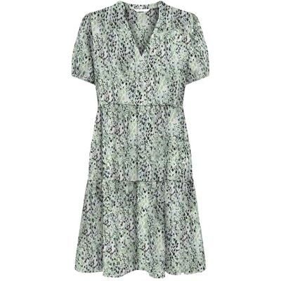 ONLY Onlnova Life Vis Thea Sleeve Dress AOP, Quiet Green, XL ONLY Onlnova Life Vis Thea Sleeve Dress AOP, Quiet Green, XL