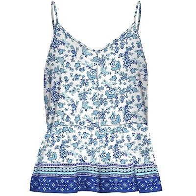 VERO MODA Kvinnors VMMILAN SL WVN topp, Dazzling blå/AOP: Mira, M, Bländande blå/Aop: mira, M VERO MODA Kvinnors VMMILAN SL WVN topp, Dazzling blå/AOP: Mira, M, Bländande blå/Aop: mira, M