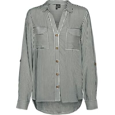 VERO MODA VMBUMPY L/S Shirt New WVN GA NOOS, Scarab/ränder: vit, XS VERO MODA VMBUMPY L/S Shirt New WVN GA NOOS, Scarab/ränder: vit, XS