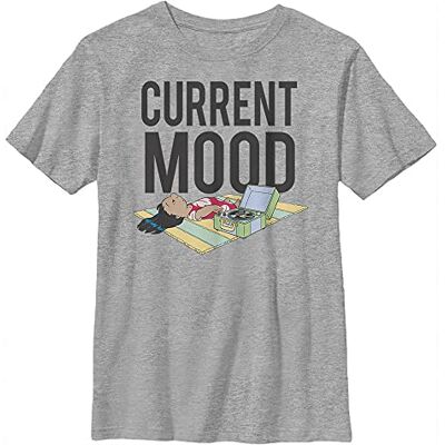 Disney Lilo & Stitch nuvarande humör Lilo pojkes ljung crew-t-shirt, Atletisk Heather, XS Disney Lilo & Stitch nuvarande humör Lilo pojkes ljung crew-t-shirt, Atletisk Heather, XS