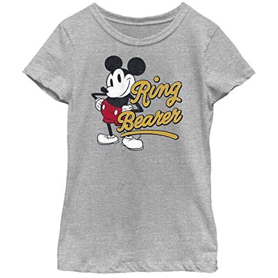 Disney -karaktärer ring Musse Pigg flicka ljung besättning t-shirt, Atletisk Heather, XS Disney -karaktärer ring Musse Pigg flicka ljung besättning t-shirt, Atletisk Heather, XS