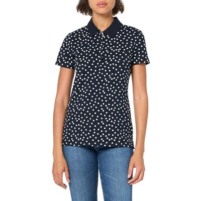 Tommy Hilfiger dam puff ärm polo t-shirt, Sky Captain/ljus vit, XL Tommy Hilfiger dam puff ärm polo t-shirt, Sky Captain/ljus vit, XL