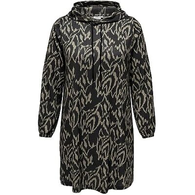 ONLY Carmakoma CARALBA LS Knee Dress JRS, Black/Aop: graphic humus, XL ONLY Carmakoma CARALBA LS Knee Dress JRS, Black/Aop: graphic humus, XL