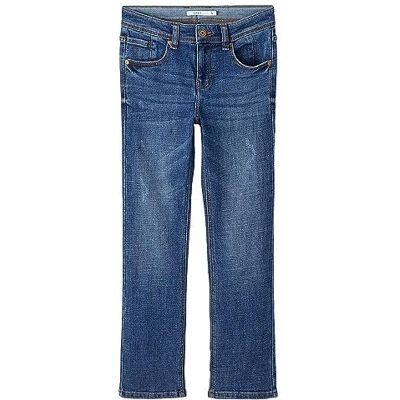 NAME IT Namn det pojke jeans rak passform, Mörkblå denim, 128 NAME IT Namn det pojke jeans rak passform, Mörkblå denim, 128