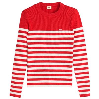 Levi's Rib Crew tröja för kvinnor, adrienne stripe true, XS Levi's Rib Crew tröja för kvinnor, adrienne stripe true, XS