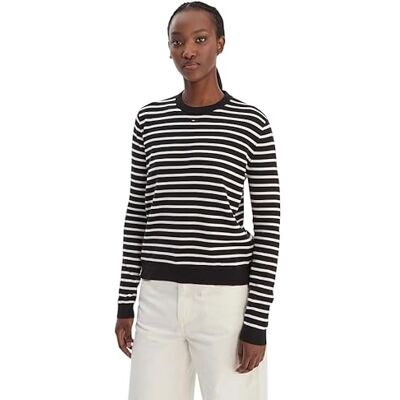 Tommy Jeans Tjw Essential Crew Sweater Ext Dw0dw20159 Pullover, Blå (Dark Night Navy), XL Dam, Mörkblå, XL Tommy Jeans Tjw Essential Crew Sweater Ext Dw0dw20159 Pullover, Blå (Dark Night Navy), XL Dam, Mörkblå, XL