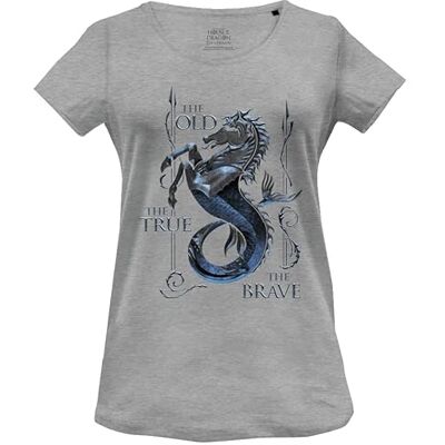 Dragon WOHOFTDTS013 T-shirt, grå melange, M dam, Melange grå, M Dragon WOHOFTDTS013 T-shirt, grå melange, M dam, Melange grå, M