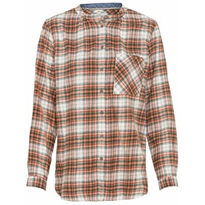 camel active rutig blus för kvinnor med rund hals, apelsin, XS camel active rutig blus för kvinnor med rund hals, apelsin, XS