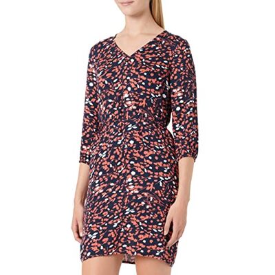 TOM TAILOR Damer klänning med knytbälte 1033666, 30617 Navy Floral Design, 42 TOM TAILOR Damer klänning med knytbälte 1033666, 30617 Navy Floral Design, 42