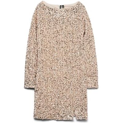 VERO MODA Vmbella Ls Short Sq Dress JRS Ga, Pimpsten, XL VERO MODA Vmbella Ls Short Sq Dress JRS Ga, Pimpsten, XL