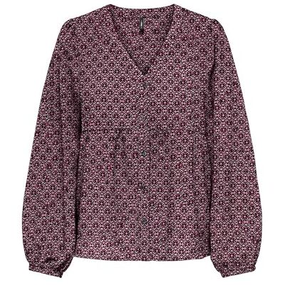 ONLY Onlnova Life Elite L/S Ebba Top, Cabernet, XS ONLY Onlnova Life Elite L/S Ebba Top, Cabernet, XS