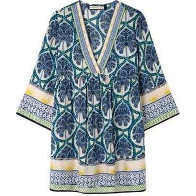 women'secret Tunika Tropique Beach kostym för kvinnor, Blått tryck, L women'secret Tunika Tropique Beach kostym för kvinnor, Blått tryck, L