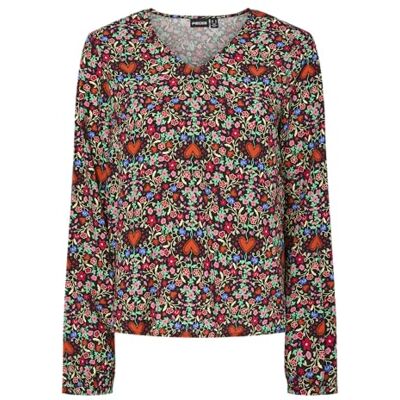 PIECES Pcsolaris Ls Top, svart, L PIECES Pcsolaris Ls Top, svart, L