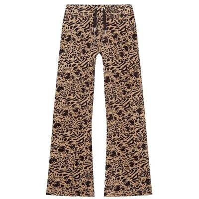Juicy Couture AOP Lisa Low Rise Pants, Botanisk brun aop, XS Juicy Couture AOP Lisa Low Rise Pants, Botanisk brun aop, XS
