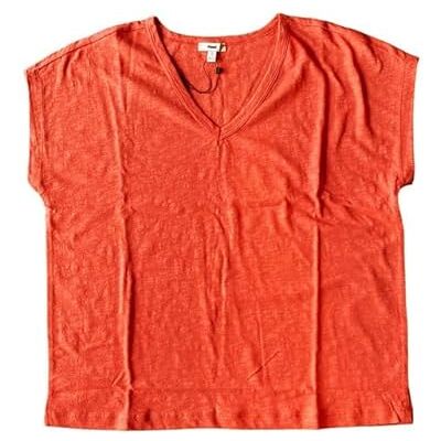 Mavi Dam kortärmad basic skjorta T-shirt, tranbär, L, röd, L Mavi Dam kortärmad basic skjorta T-shirt, tranbär, L, röd, L