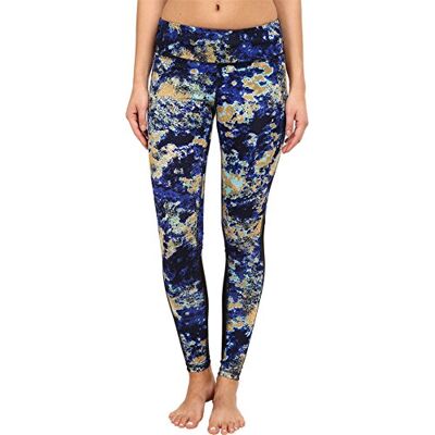 Zobha damleggings kosmo-tryckt med nätpanel Muscari Blu XS Zobha damleggings kosmo-tryckt med nätpanel Muscari Blu XS