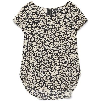 VERO MODA dam Vmsallie Ss Zip Top WVN Ga Noos, svart, M VERO MODA dam Vmsallie Ss Zip Top WVN Ga Noos, svart, M