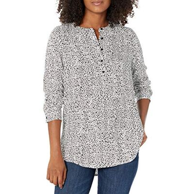 Amazon Essentials långärmad woven blus klänning tröjor, leopard, XL Amazon Essentials långärmad woven blus klänning tröjor, leopard, XL