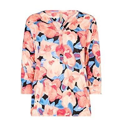 SOYACONCEPT Dam SC-Felicity AOP 410 damblus blus, korallhaze, liten, Koralldis, S SOYACONCEPT Dam SC-Felicity AOP 410 damblus blus, korallhaze, liten, Koralldis, S