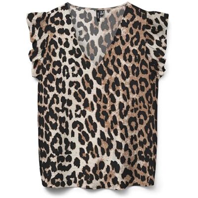 VERO MODA Vmjosie Sl V-hals topp WVN Ga, Häger, M VERO MODA Vmjosie Sl V-hals topp WVN Ga, Häger, M
