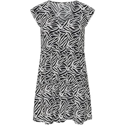 ONLY Onlnova Life Vis S/S Thia Dress AOP, svart, S ONLY Onlnova Life Vis S/S Thia Dress AOP, svart, S