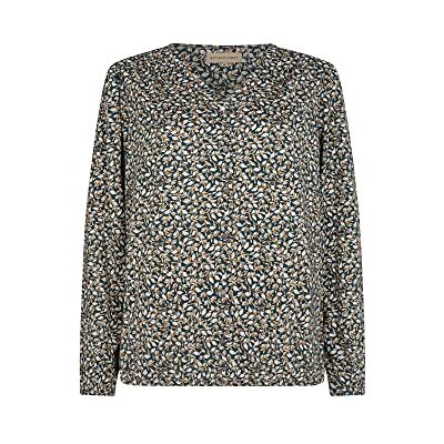 SOYACONCEPT Sc-Felicity AOP blus för kvinnor, 6820 Slate Combi, XS SOYACONCEPT Sc-Felicity AOP blus för kvinnor, 6820 Slate Combi, XS