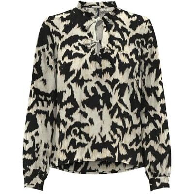 ONLY Onlnova Life Vis L/S Monica Top, svart, XL ONLY Onlnova Life Vis L/S Monica Top, svart, XL