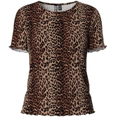PIECES Pcflora Ss O-Neck Top Bc, svart, S PIECES Pcflora Ss O-Neck Top Bc, svart, S