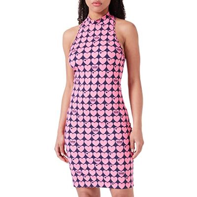 Love Moschino Dam tight passform ärmlös klänning, blå fuchsia, 46, Blå fuchsia, 46 SE Love Moschino Dam tight passform ärmlös klänning, blå fuchsia, 46, Blå fuchsia, 46 SE
