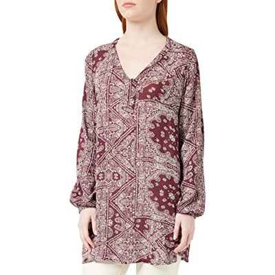 KAFFE Kasilva Amber tunika blus för kvinnor, Port Royale Paisley-tryck, XS KAFFE Kasilva Amber tunika blus för kvinnor, Port Royale Paisley-tryck, XS